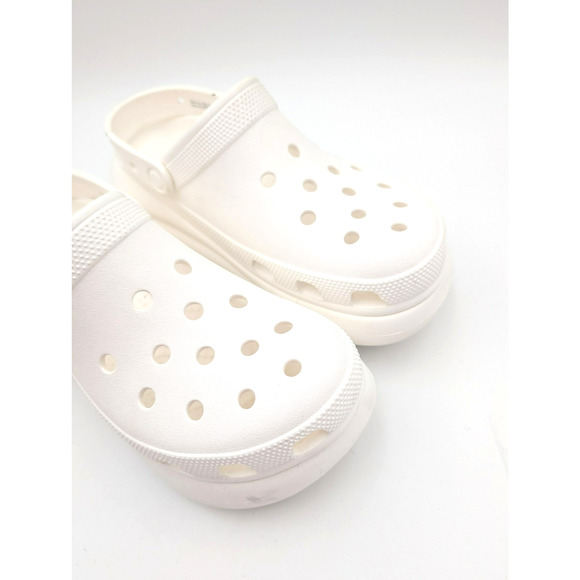 Crocs MEGA CRUSH CLOGS WHITE High Heel Platform Men's size US8 WOMEN'S US10 - Picture 13 of 14